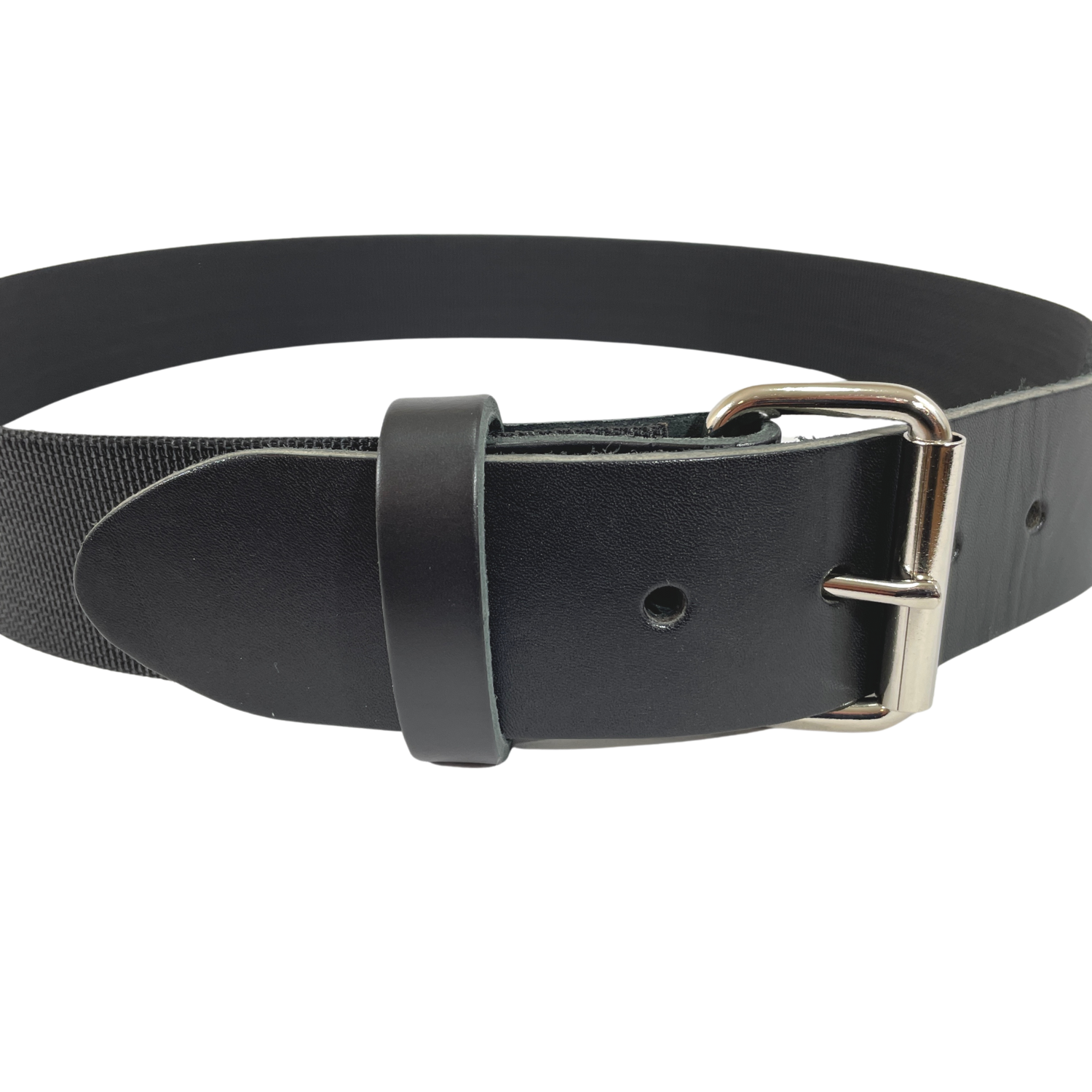 Boulder Bag Nylon Web Belt - Metal Buckle with Leather tip - 514