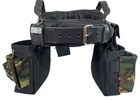 Choice of Buckle: Leather-tipped Metal Buckle, Color: Camo - Woodland Green