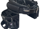 Choice of Buckle: Leather-tipped Metal Buckle, Color: Black with White Stitching